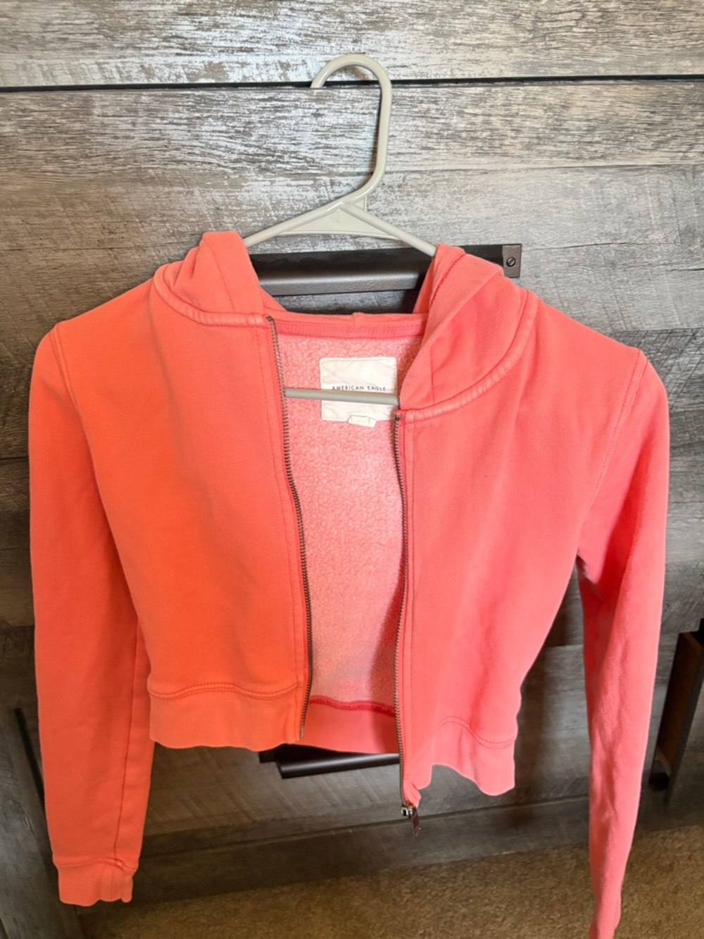 American Eagle Outfitters Coral Hooded Zip-Up Jacket
